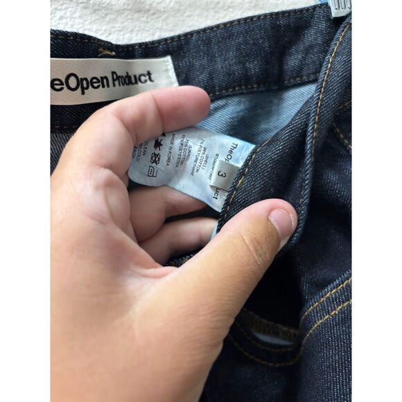 TheOpen Product Open YY Jeans Women's size 3 size 30 Dark wash blue Button Ankle - Picture 3 of 4